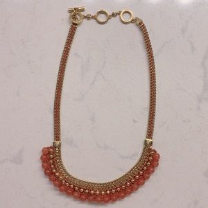 Henri Bendel Beaded Coral Tribal Necklace
